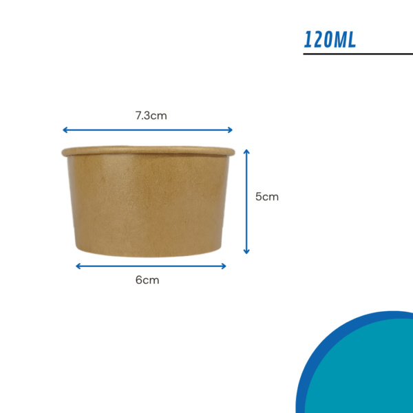 Bowl Polipapel Color Kraft 120ml 4oz Sin Tapa - Imagen 8