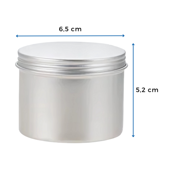 lata cosmetica 120ml lata de plata lata para cremas maquillaje