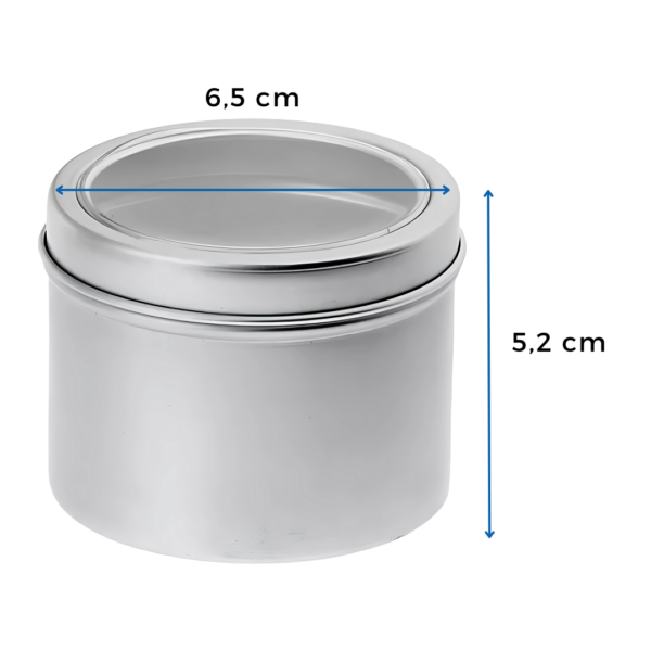 lata cosmetica con visor lata para crema lata para mquillaje
