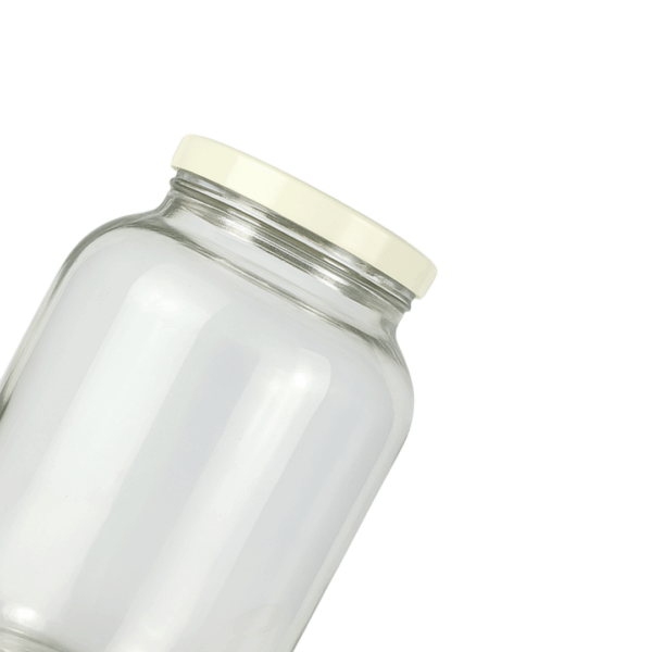 botellón de vidrio, frasco grande de vidrio, envase 3 litros, frasco 3000ml, bollón con tapa blanca, frasco para kombucha, frasco para fermentos, envase vidrio grande, frasco para jugos, frasco vidrio con tapa