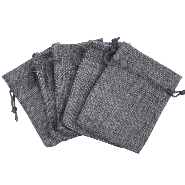 bolsa bolsita yute arpillera para regalo souvenir roja rojo negra negro plateada plateado gris cafe marron blanca blanco pqueña mediana grande cumpleaño cumpleaños