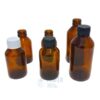 Frasco Vidrio 125ml Ambar con Tapa Precintada.