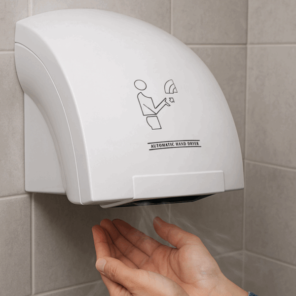 secamanos eléctrico, secamanos automático, secamanos con sensor, secamanos con sensor de proximidad, secamanos 1800w, secador de manos eléctrico, baño con secamanos, accesorios para baño, higiene manos sin contacto, secamanos manos libres, secamanos aire caliente, productos para sanitarios, equipamiento comercial, secamanos para empresas, secamanos para baños público, secamanos para baño