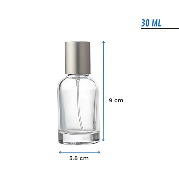 frasco perfume con spray plateado cilindrico100ml 50ml 30ml con tapa