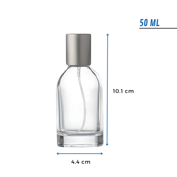 frasco perfume con spray plateado cilindrico100ml 50ml 30ml con tapa