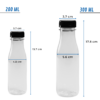 botella para jugo botella plastico botella boca ancha PET 200ml 300ml 400ml 500ml 800ml 1000ml 1l