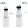 botella para jugo botella plastico botella boca ancha PET 200ml 300ml 400ml 500ml 800ml 1000ml 1l
