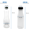 botella para jugo botella plastico botella boca ancha PET 200ml 300ml 400ml 500ml 800ml 1000ml 1l