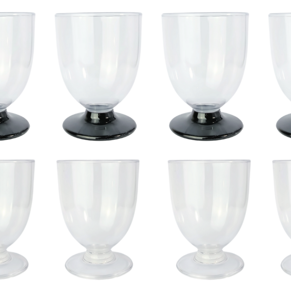 copón copa plástica plástico helado helados base negra transparente 400ml 450ml irrompible vaso