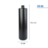 Botella cilindrica botella shampoo envase para peluquerias 500ml