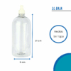 Botellas PET transparentes con sprey blanco blanca o negra negro, disponibles en tamaños 250ml, 500ml, 1 litro alta, 1 litro baja Envases plásticos seguros para cosmética, limpieza, alimentos y productos líquidos