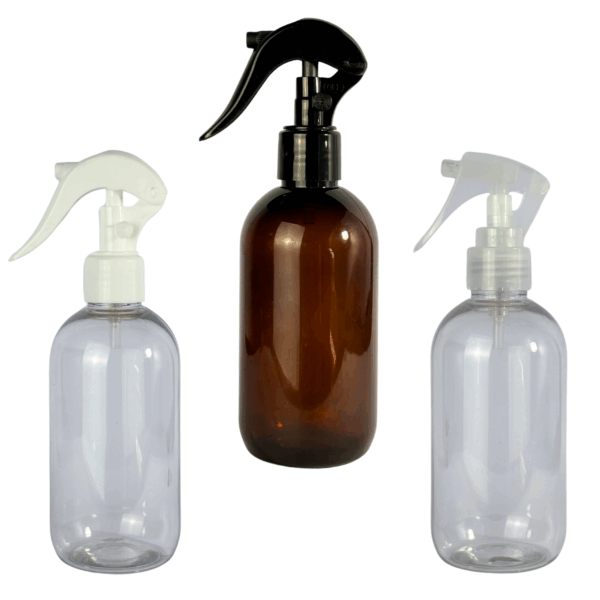 frasco pet 250ml, frasco con gatillo, minigatillo pulverizador, frasco ámbar, frasco incoloro, gatillo blanco, gatillo negro, gatillo natural, envase con pulverizador, frasco para sanitizante, frasco para cosmética, frasco para limpieza, packaging práctico, Penfer