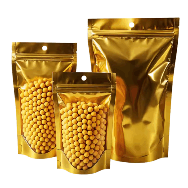 bolsa ziploc dorada, bolsa aluminio con visor, bolsa ziploc una cara transparente, packaging dorado, bolsa metalizada para alimentos, bolsa para snacks, bolsa para café, bolsa hermética, bolsa dorada con cierre, packaging premium, bolsas ziploc para cosméticos, packaging elegante y funcional