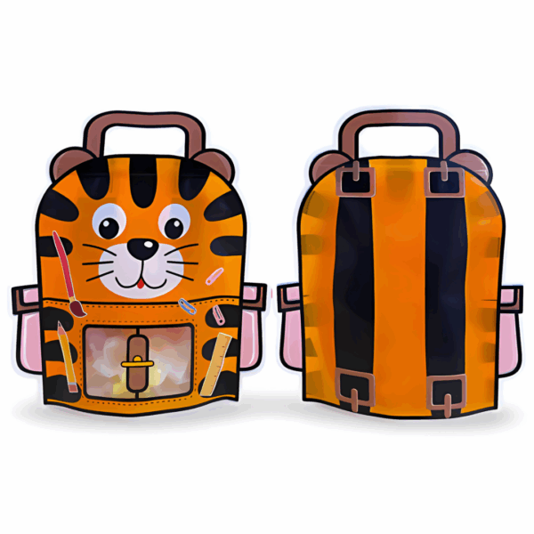 bolsa para sorpresitas, bolsa cumpleaños, bolsa para golosinas, bolsa ziploc infantil, packaging para niños, bolsa con forma mochila, ziploc con diseño de tigre, bolsa sorpresitas, fiestas infantiles, bolsa para golosinas, juguetería, regalería infantil, cierre hermético niños, packaging divertido reutilizable, productos infantiles, bolsas para eventos infantiles