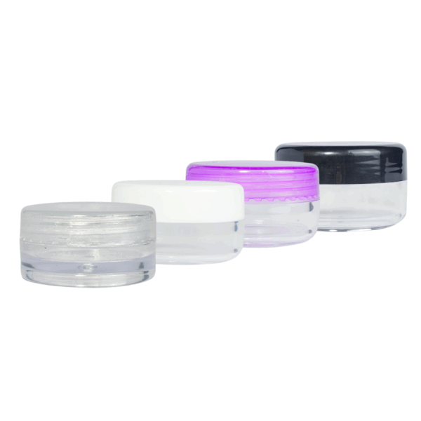 pote acrílico 10g, pote acrílico 30g, envase cosmético pequeño, pote con tapa a rosca, pote muestras cosmética, frasco para cremas, envase para gel, pote plástico pequeño, tapa blanca, tapa negra, tapa transparente, tapa violeta, pote para laboratorio, pote para productos sólidos, Penfer, packaging cosmético, envases mini, frasco rosca pequeño