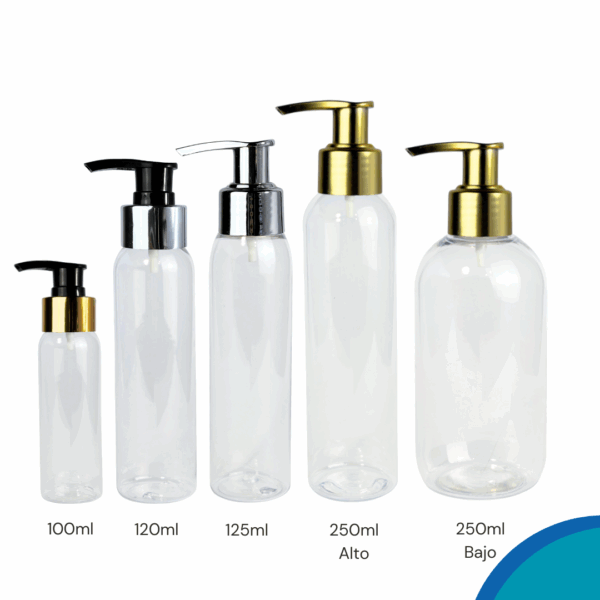 frasco pet, frasco con válvula cremera, válvula dorada, válvula plateada, válvula negro con dorado, válvula negro con plateado, frasco cosmético, envase elegante, envase para crema, packaging premium, envase con válvula, frasco ámbar, frasco blanco, frasco incoloro, cuidado personal, cosmética artesanal, envase de lujo