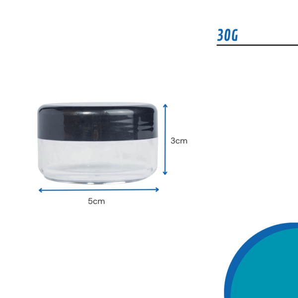 pote acrílico 10g, pote acrílico 30g, envase cosmético pequeño, pote con tapa a rosca, pote muestras cosmética, frasco para cremas, envase para gel, pote plástico pequeño, tapa blanca, tapa negra, tapa transparente, tapa violeta, pote para laboratorio, pote para productos sólidos, Penfer, packaging cosmético, envases mini, frasco rosca pequeño