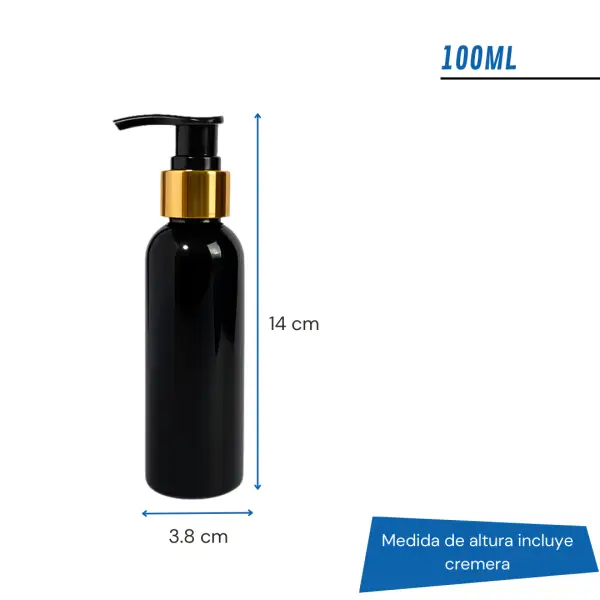 frasco pet negro, frasco pet con válvula cremera, frasco cremera negro, frasco con cremera efecto metal, cremera dorada, cremera plateada, cremera base dorada, cremera base plateada, envase pet negro, frasco cosmética negro, envase para cremas, frasco premium negro, frasco pet 100ml, frasco pet 120ml, frasco pet 250ml, envase negro elegante, frasco con válvula dosificadora, frasco para cuidado personal, frasco negro con diseño metálico, envase cosmético negro