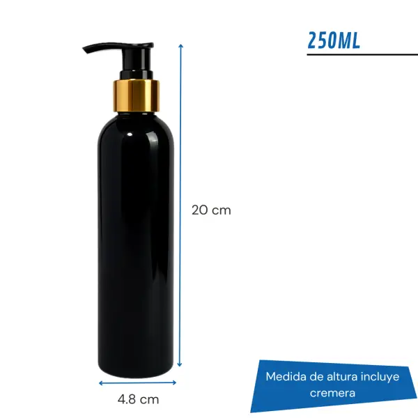 frasco pet negro, frasco pet con válvula cremera, frasco cremera negro, frasco con cremera efecto metal, cremera dorada, cremera plateada, cremera base dorada, cremera base plateada, envase pet negro, frasco cosmética negro, envase para cremas, frasco premium negro, frasco pet 100ml, frasco pet 120ml, frasco pet 250ml, envase negro elegante, frasco con válvula dosificadora, frasco para cuidado personal, frasco negro con diseño metálico, envase cosmético negro