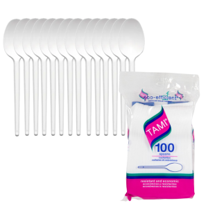cucharita plástica descartable, cucharas descartables blancas, cucharita para postre, cucharita para mesa dulce, cucharitas pack 100, cucharas plásticas 11cm, utensilios descartables, cubiertos descartables, cucharitas para eventos, cucharita para degustación, cucharas para helado, repostería descartables, productos para catering, utensilios para postres, cucharitas para shots dulces