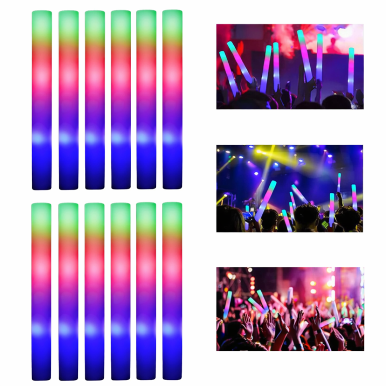 tubo led luminoso, bastón luminoso de espuma, tubo con luces led, bastón led para fiestas, tubo luminoso para eventos, bastón de espuma con luz, accesorio luminoso para fiestas, tubo led intermitente, bastón luminoso eventos nocturnos, tubo led decorativo