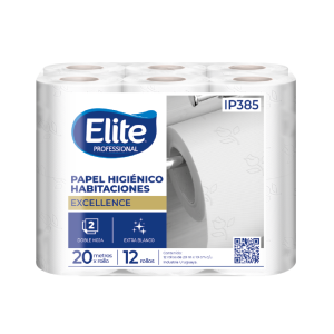 papel higiénico Elite, papel higiénico Elite 20 metros, papel higiénico Elite doble hoja, papel higiénico Elite 12 rollos, papel higiénico blanco, papel higiénico alta calidad, papel higiénico suave y resistente, papel higiénico doméstico, papel higiénico para hogar, papel higiénico para oficina, papel higiénico 20m doble hoja, papel higiénico gramaje 30, papel higiénico blancura 90%, papel higiénico pack x12, papel higiénico Elite IP385, IP385 papel higiénico Elite