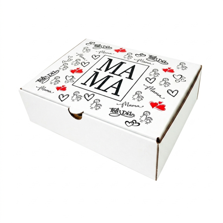caja día de la madre, caja para regalo, caja blanca kraft, packaging regalo, caja para sets, caja para cosmética, caja para indumentaria, caja para detalles, caja armable, packaging día de la madre
