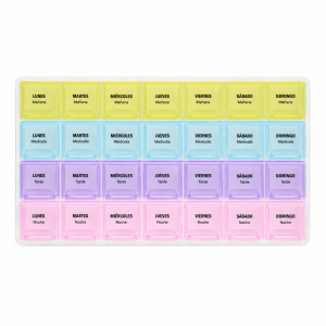 pastillero semanal, pastillero 4 semanas, organizador de pastillas, pastillero diario, pastillero mensual, pastillero con horarios, pastillero mañana tarde noche, organizador medicación, pastillero colores, pastillero portátil, organizador suplementos, caja organizadora pastillas, pastillero para adultos mayores, pastillero medicamentos, organizador semanal pastillas, pastillero 4 tomas por día