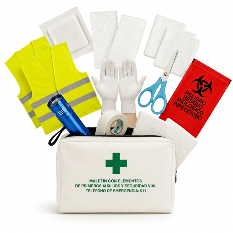 botiquín primeros auxilios auto, botiquín seguridad vial, botiquín completo para auto, kit primeros auxilios vehículo, botiquín ley 19.061, botiquín con chaleco reflectivo, botiquín para ruta, botiquín emergencia auto, kit seguridad vehicular, botiquín automóvil, botiquín viaje, botiquín con linterna, botiquín con gasas, botiquín compacto auto, elementos seguridad vial