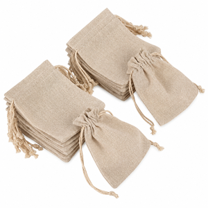 bolsas de lino color cafe marron natural para souvenir regalo rustico empaque natural productos artesanales
