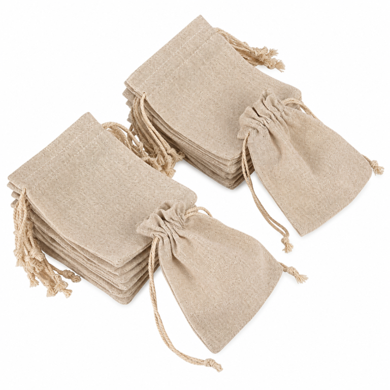 bolsas de lino color cafe marron natural para souvenir regalo rustico empaque natural productos artesanales