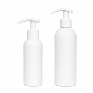 Frascos plásticos blancos con válvula cremera dosificadora en colores blanco negro y natural transparente 120ml y 250ml - PENFER Uruguay